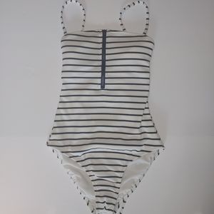Classy 1920s style Striped Swimsuit